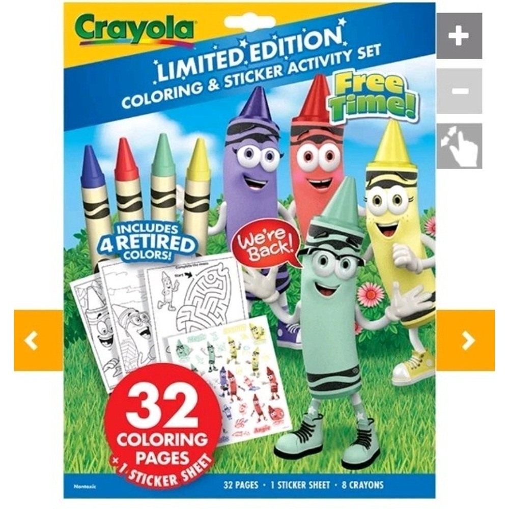 Crayola Limited Edition Coloring & Sticker Activity Set 32 Pages 8 Crayons